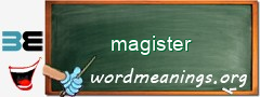 WordMeaning blackboard for magister